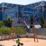 Детская площадка у подножия стадиона